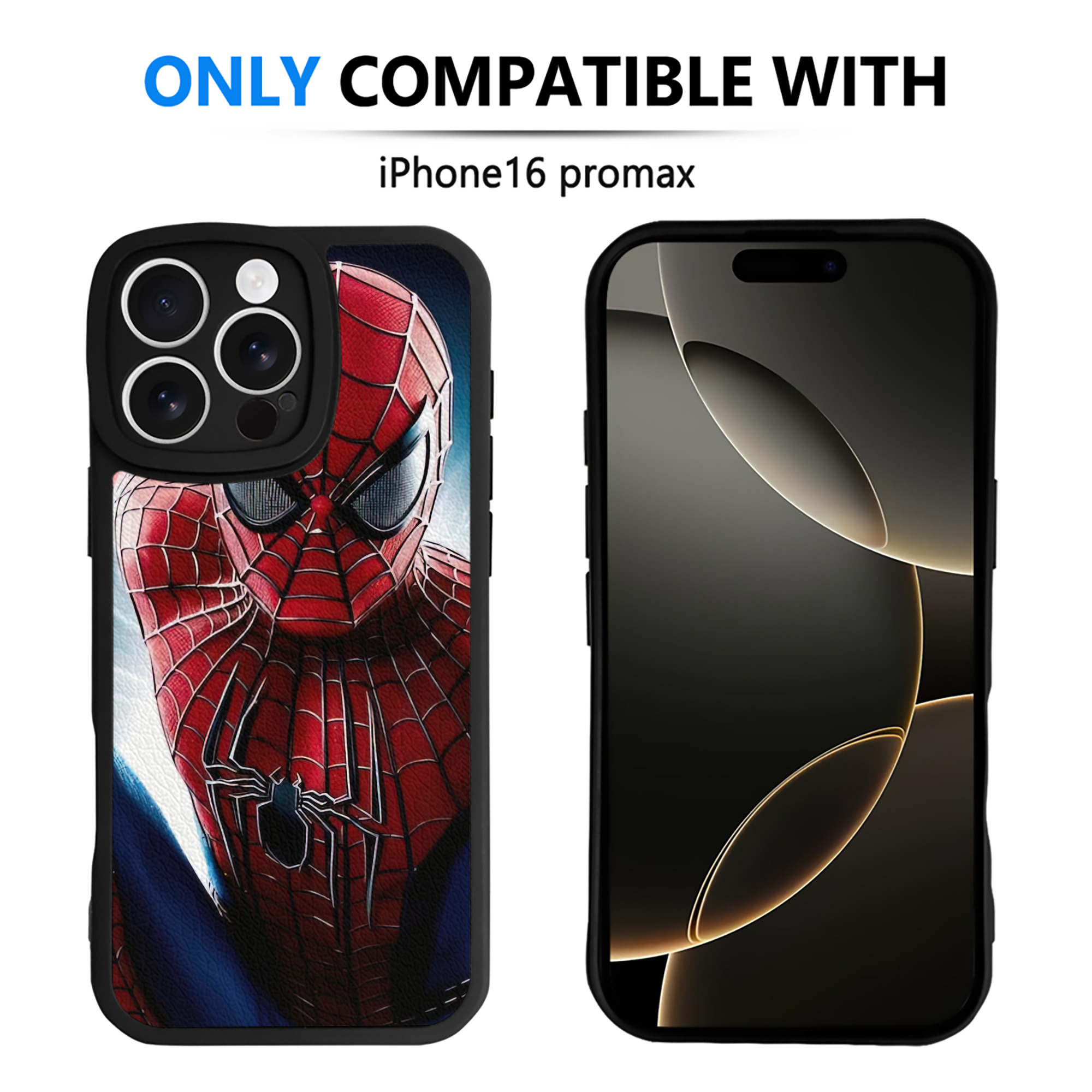 Spider Man スパイダーマン 【iPhone 16シリーズ対応】シリコンスマホケース（レザー調） 材質：シリコン